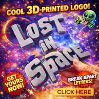 Image 1 of Lost In Space Logo B&W TV Standard In Silver Gray