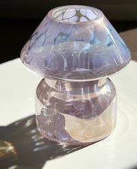 Image 5 of  METALLIC PINK GLASS LAMP