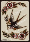 Traditional Artprint "Amore" Vintage Collection - Schwalbe