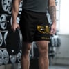 BOSSFITTED Black and Yellow Men's Athletic Shorts