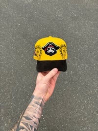 Image 2 of MULTI TONE YELLOW  PITTSBURGH PIRATES CUSTOM FITTED CAP