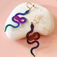 Image 3 of Large Rainbow Snake Half Hoops