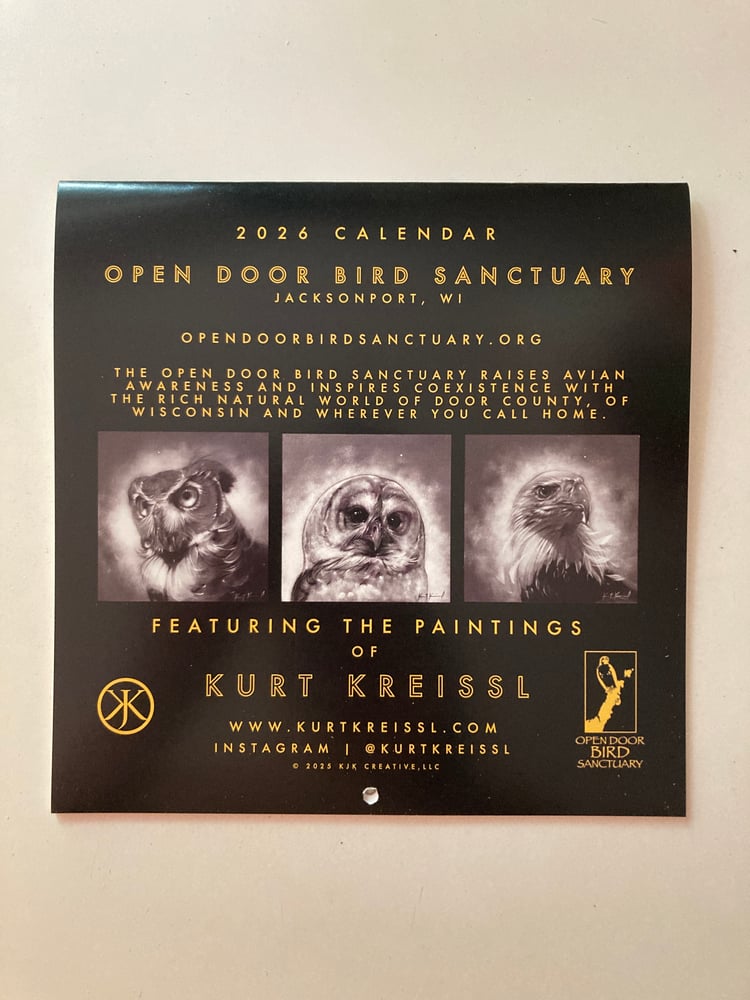 Image of Birds of the Open Door Bird Sanctuary 2026 calendar