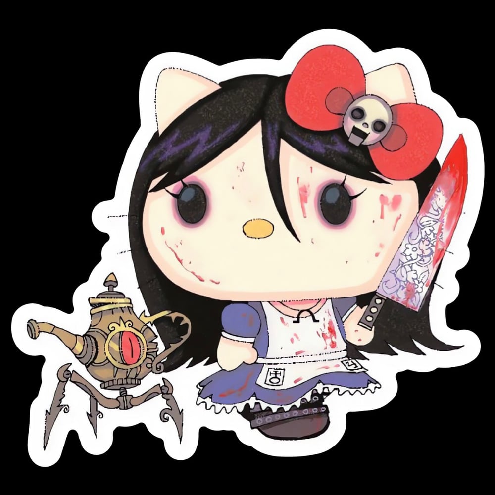 Image of alice madness kitty sticker