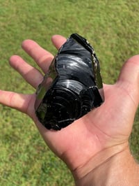 Image 14 of Raw Black Obsidian Chunk #1813