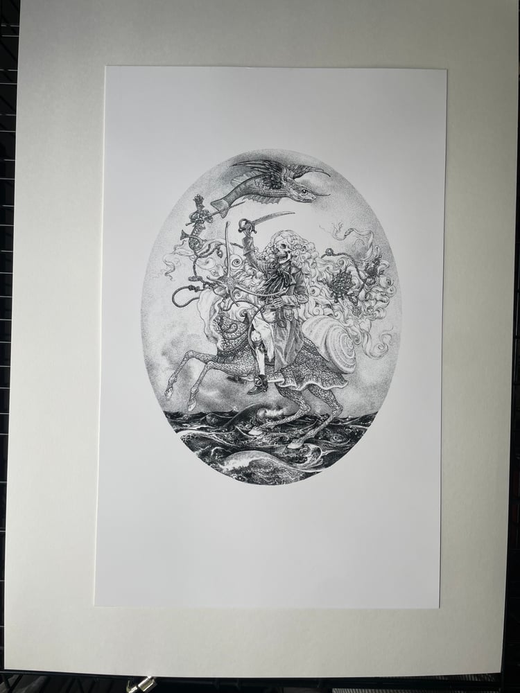 Image of Skeleton Cursed Pirate Girl: Rider on the Black Waves print