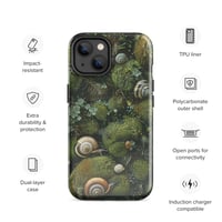 Image 16 of Flora and Fauna Goblincore Grunge Snails and Moss Tough Case for iPhone®