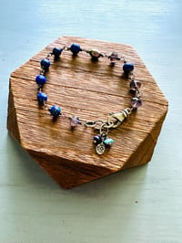 Image 4 of lapis and iolite charm bracelet