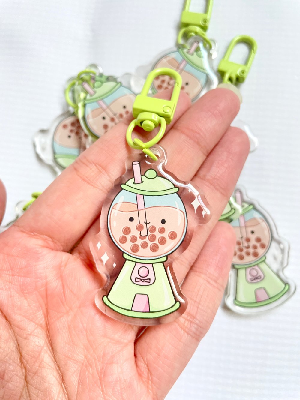 Image of Boba gum all machine keychain