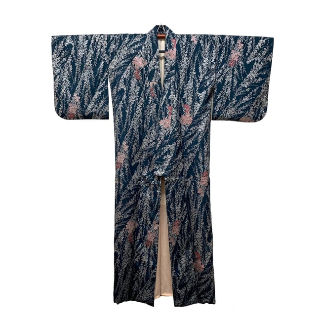 Antique Kimono (Teal Silver Wisteria) | LUMEN