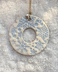 Image 2 of Handmade Snowflake Wreath.