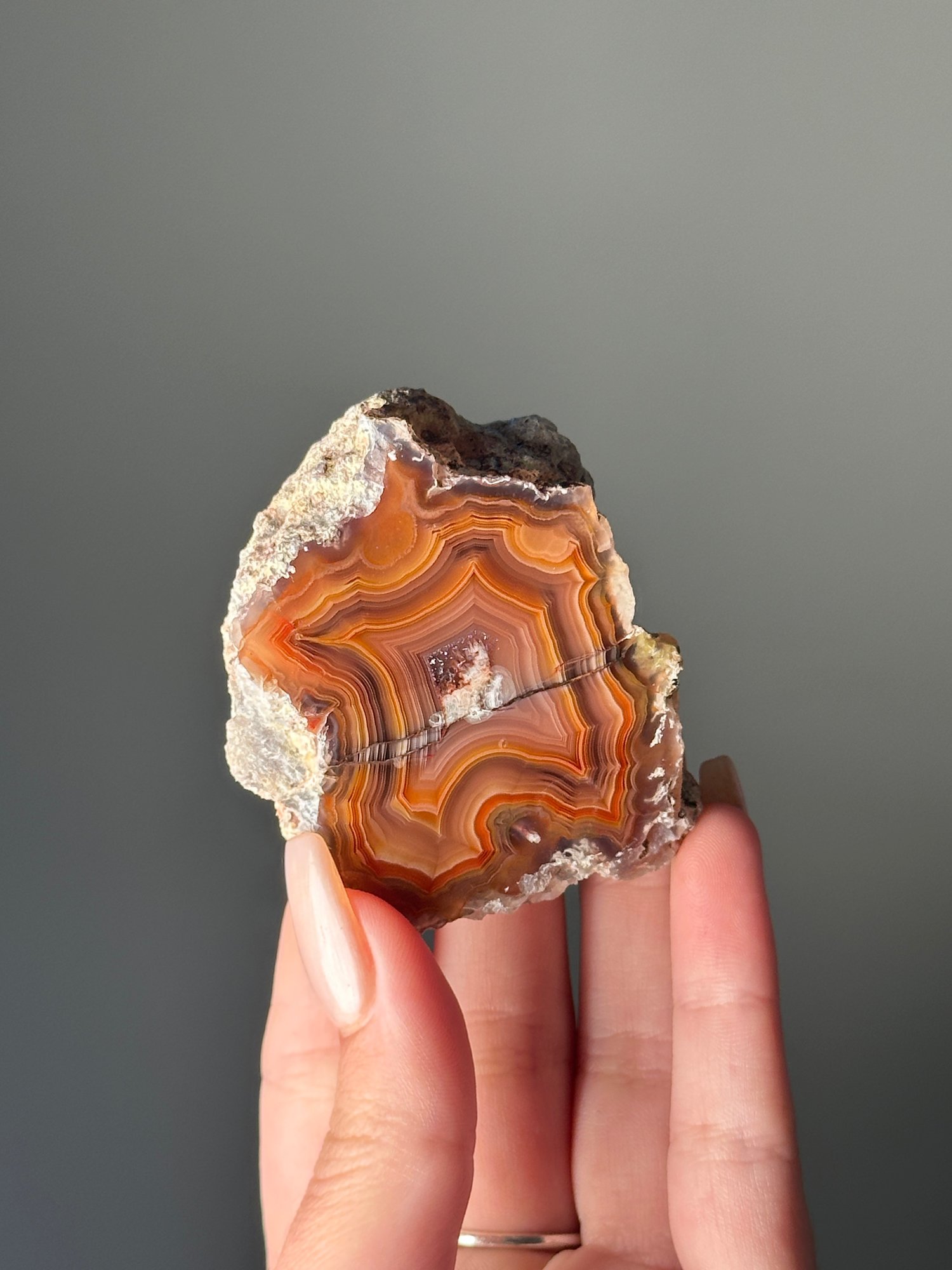 FIRE RED LAGUNA AGATE WITH INCREDIBLE PARALAX FROM MEXICO PART B