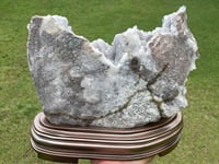 Image 11 of Druzy Quartz Crystal With Green Fluorite #452 
