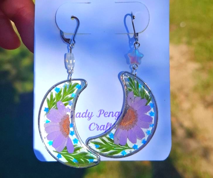 Image of Lavender Luna Earrings 