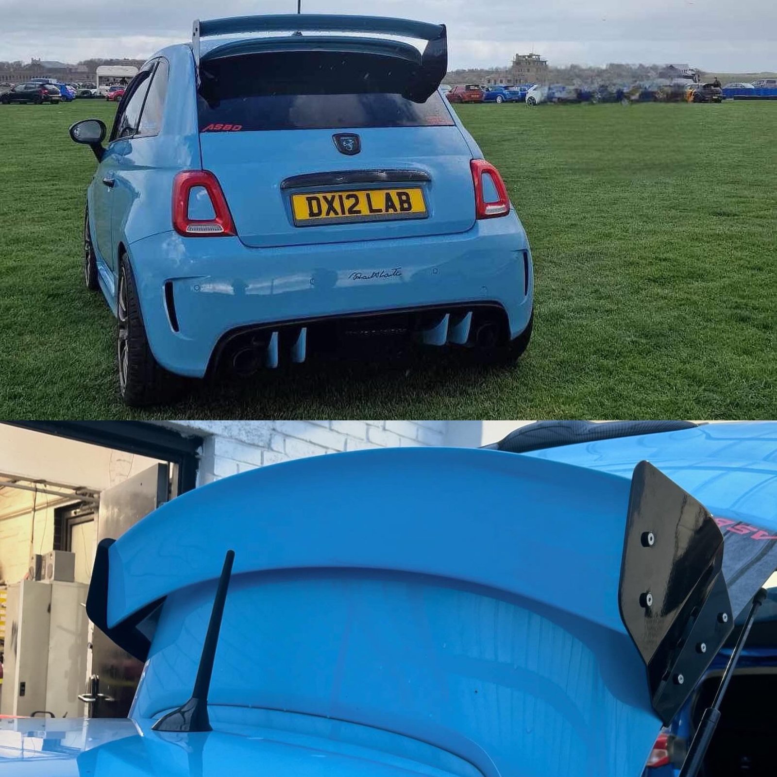 Fiat 500 / 595 / 695 - Track Spoiler Version (Carbon or Fibre Glass blade)  | Track Car Aero