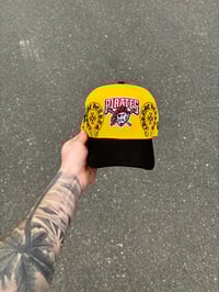 Image 3 of MULTI TONE YELLOW  PITTSBURGH PIRATES CUSTOM FITTED CAP