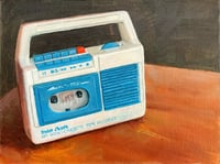 Lil Radio Shack Oil Painting 12x9” framed by