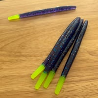6” Sticks Super Blue June Bug with Limetrause tips (5pc)