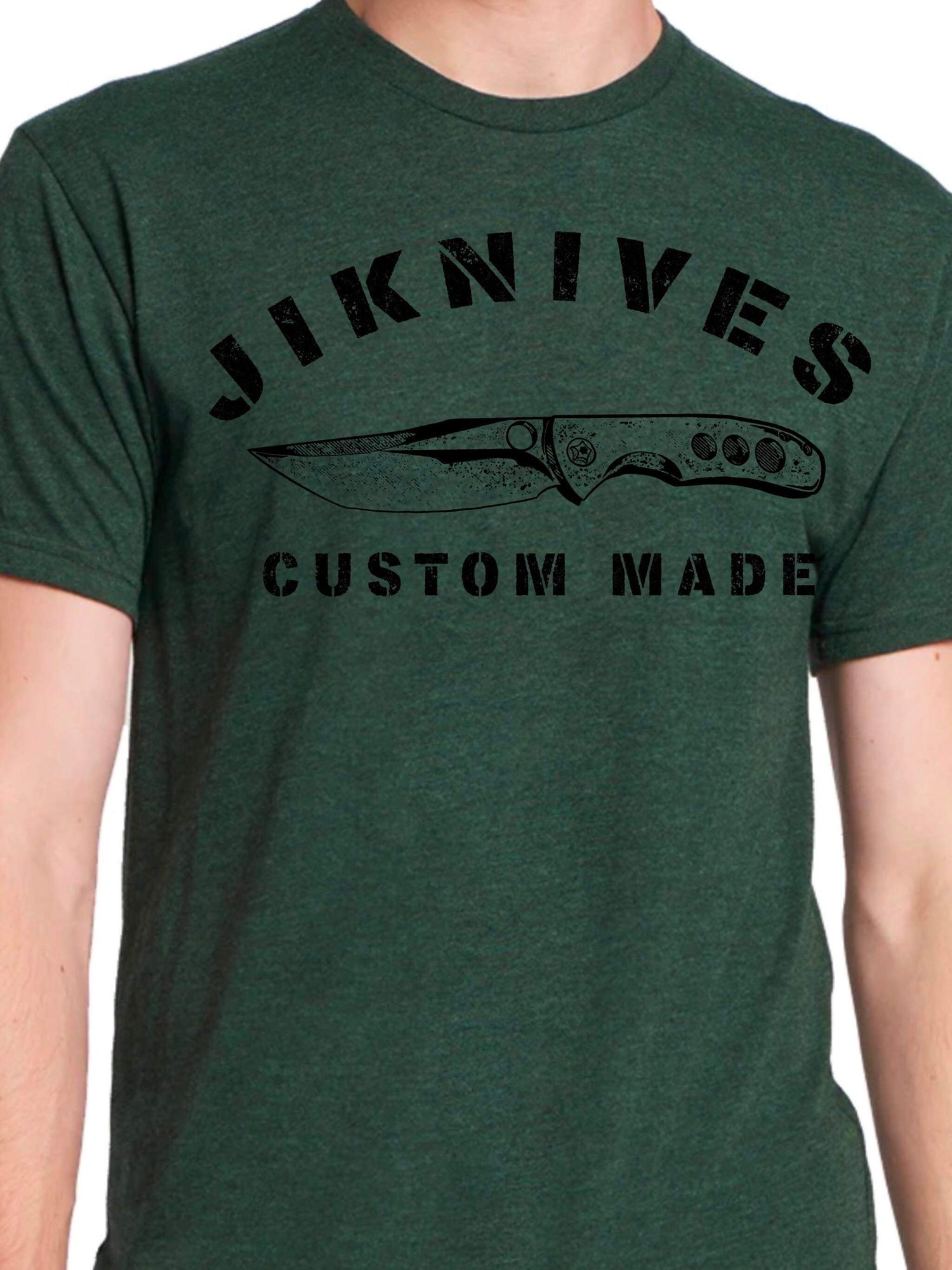 Image of Jonas Iglesias knife tee- BLACK FOREST tri blend
