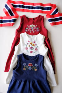 Image 1 of Festkjole med bunadsbroderi