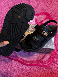 Image 2 of Black Dior Sandals 