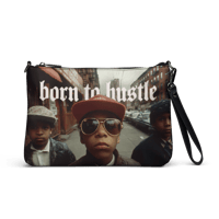 Image 1 of "BORN TO HUSTLE" CROSSBODY iPAD PREMIUM LEATHER BAG