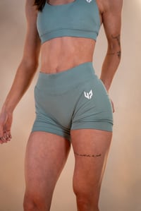 Image 3 of Sculpt Shorts- Green 