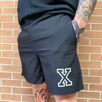 Image 4 of Black with White X Shorts