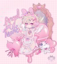 Angel at heart Keychain and Sticker 