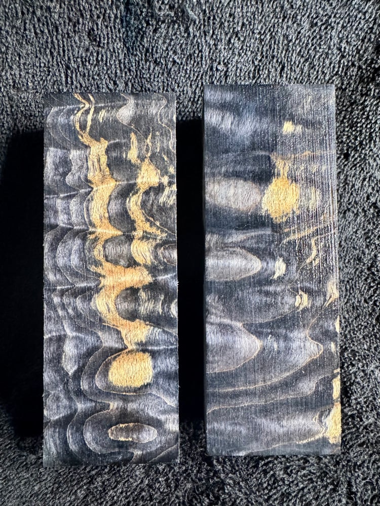 Image of Black Quilted Maple Knife Block