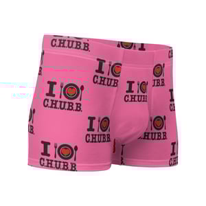 Image of I Love C.H.U.B.B. - Boxer Briefs (Brilliant Rose Pink)