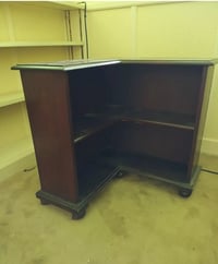 ANY COLOUR mahogany corner bookcase 