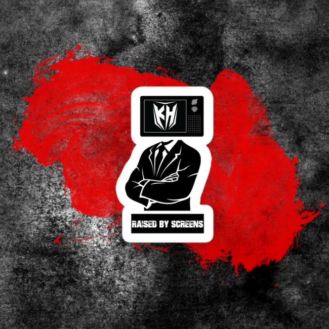 Raised By Screens Bubble-Free Stickers