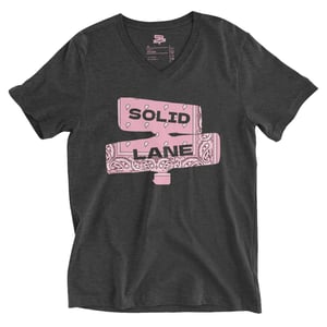 Image of Pink Paisley Logo V-neck