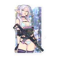 Image 1 of Tactical Waifu Steel and Sorcery (with background) sticker