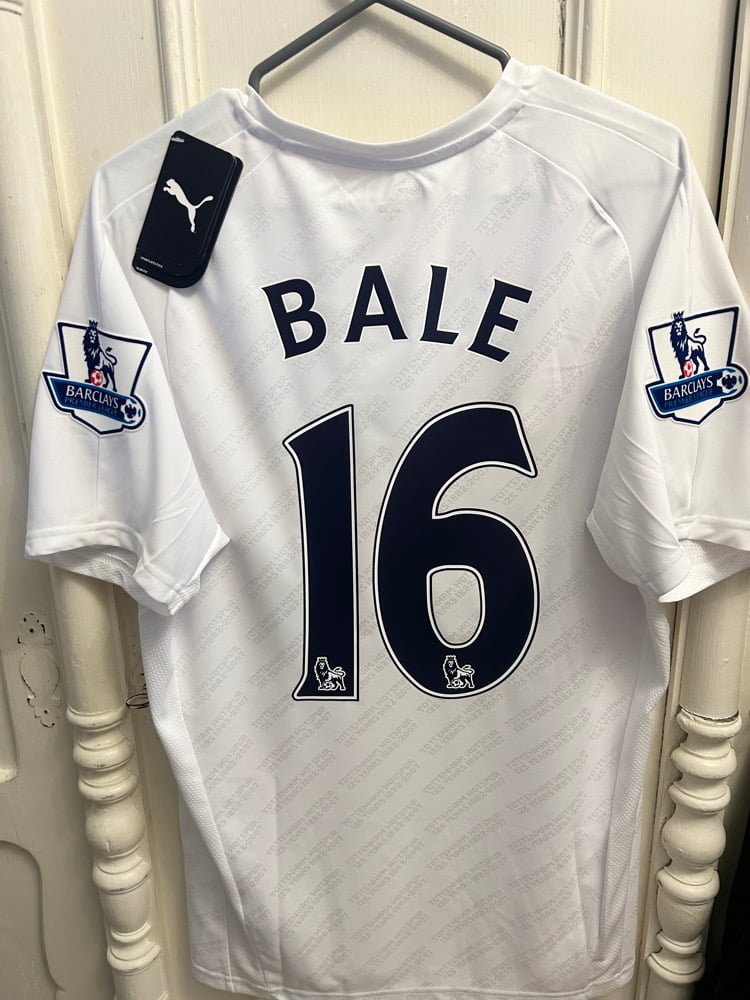Image of NEW Tottenham Hotspur “BALE 16” 2007/08 Home Shirt + PL patches (M) 