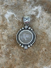 Buffalo Nickel Pendant Aztec Bail