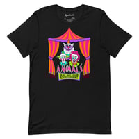 Image 2 of Animals Are Not Our Entertainment scary klowns t shirt