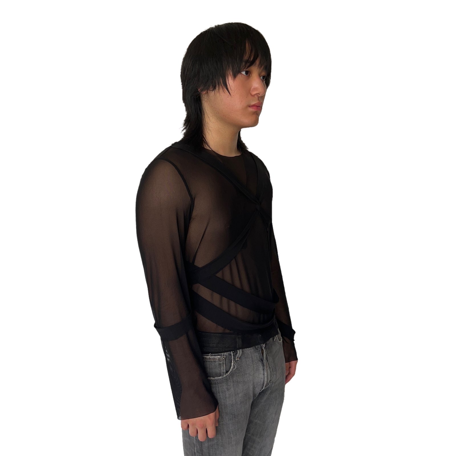 トップス 00s DIESEL bondage mesh long top black 00s DIESEL bondage mesh long top black