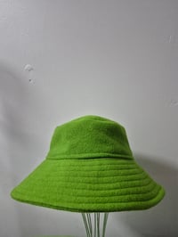 Image 2 of Kylie Jane wool bucket hat -bright green 