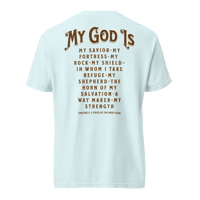 Image 1 of My God Is..... Two sided Unisex heavyweight t-shirt