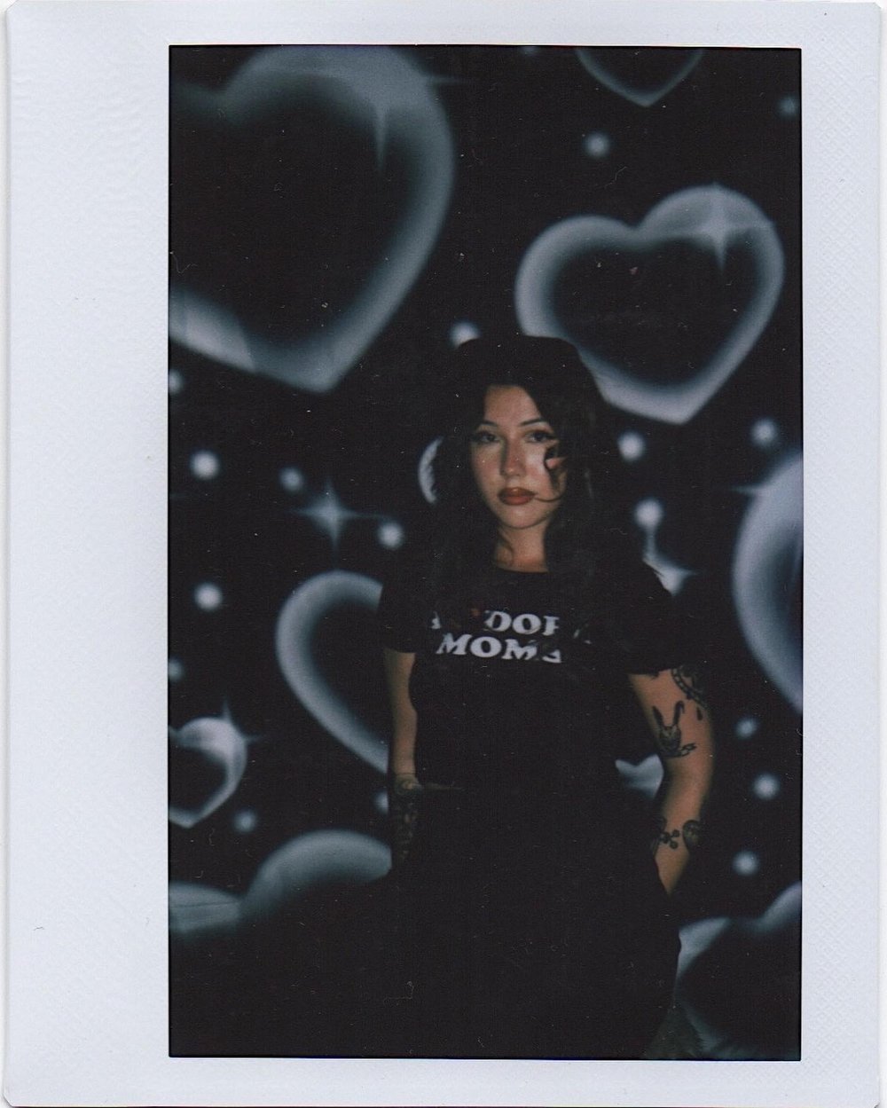 Image of BLK I <3 DOPE MOMS CROP TOP PRE-ORDER