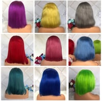 Image 1 of 12” HD Lace Frontal Bob Wigs (Color)