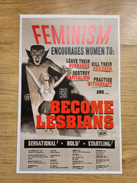Image 3 of Feminism Makes Lesbian hilarious vintage reprint 1960s 11 by 17