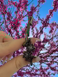 Image 2 of NieR Virtuous Treaty Sword & Lunar Tear Flower Deluxe Hard Enamel Pin - 2.5 Inch