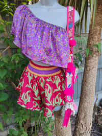 Image 2 of Gypsy top purple flowers 