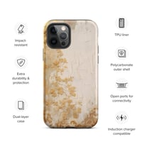 Image 13 of White and Gold Tattered Texture Goth Lolita Kawaii Baroque Tough Case for iPhone®