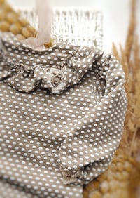 Image 2 of Photo prop | Newborn bodysuit for photoshoots | Martella | neutral brown | dots