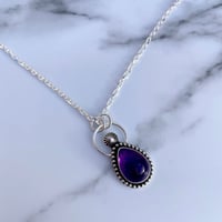 Image 4 of Handmade Sterling Silver Amethyst Pendant With Concho