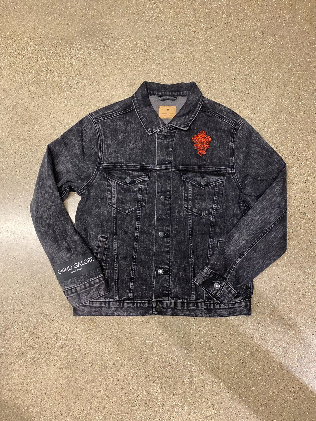 Rose Logo Jean Jacket Grind Galore